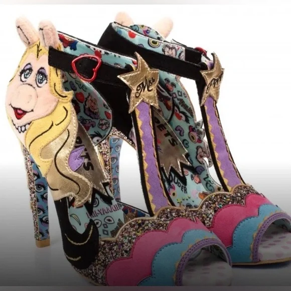 RETIRED HARD TO FIND LIKE NEW Irregular Choice Miss Piggy Diva Statement Heels 8 - Picture 1 of 7